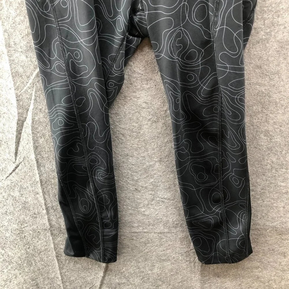 Nike Run‎ Division Fast Cropped Leggings Womens S Black Printed Dri-Fit